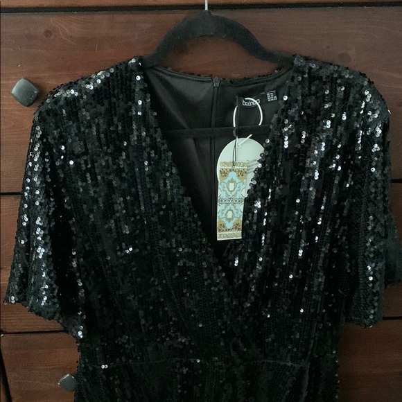 Black Sequin Dress - Picture 2 of 4